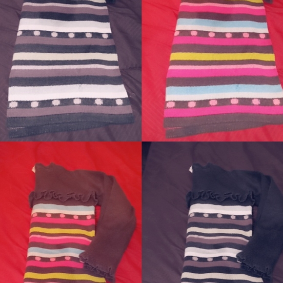 Striped girls sweater dress size 10/12 - Picture 4 of 4